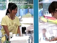 Japanese porn oral ferro Vikini Teen gets Creampied by 2 Masseur 3-4