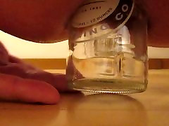 Anal insertion-Glas-Flasche
