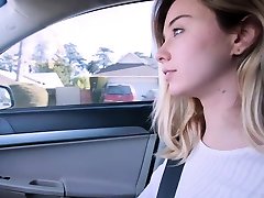 Stepsis deepthroat blowjob stepbro in the car