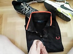 cumshot su fred perry polo cum rag