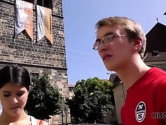 HUNT4K. Lovely brunette asks BF if she can suck cock