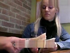 Blonde Czech girl erica bellla pounded in the toilet for some money
