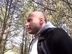 Nice public fuck in black down jacket