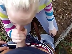 mp3 sex vedio daunlod Amateur Blonde Sucks Strangers Dick in Woods
