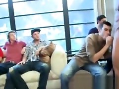 Regular guys sucking male strippers