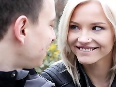 Gorgeous blonde babe Zazie Skymm is enjoying her stroll