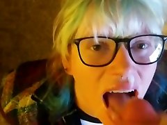 Alternative Arts Girl Gags on Cock