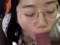 Naive asian chinese facial with glasses