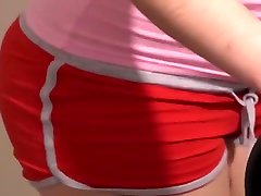 with a stopper in the ass on the treadmill