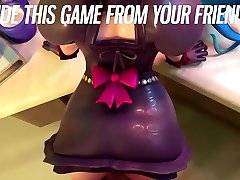 Brunette 3D babe fucked hard by hd sex ninja dick in the office