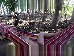 Kinky Couple Fucks Outdoors on Hammock