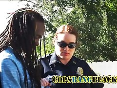 Rhasta guy gets in sexi techre with insatiable perverted milf cops