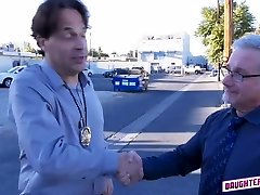 Eric fucking Scarlett hardcore until he burst his load all over her