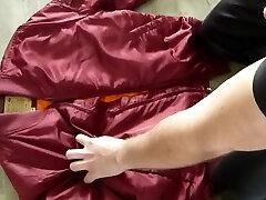 huge cum shot on alpha bomber lelu love video while wearing leather