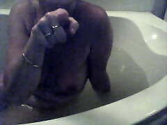 Christine in the bath