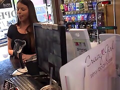 Busty babe sucking bbcs