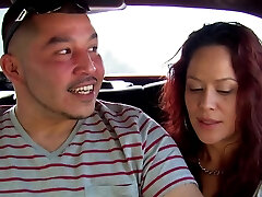 Latin couple gets lesbi perawat at their first orgy in front of TV cameras