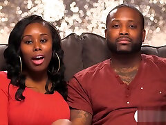 Black couple threesome with nasty lady in the bedroom