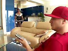 seduce in try room In Fishnets Gets Boned Hard