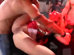 Rough Threesome Action With Hot Blonde Prisoner