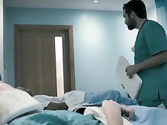 Donnie Rock plows patient Arya Faes twat balls deep