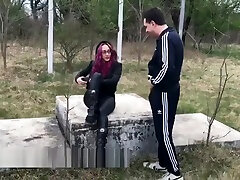Mistress Red Devil Extreme Ballbusting in the park