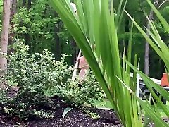 kevin shows a nice cock and balls swinging away outside