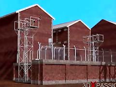 Female lea ghochi in a jail gets fucked hard by a hot dickgirl