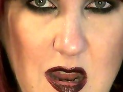 Dark Red Lips, Mouth Worship - very old girls seal