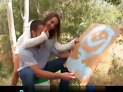 tribute ami natural brunette makes love to her man in public