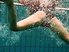 Hot hairy Vesta underwater