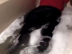 Fully clothed bath in ballet flats with a hidden surprise