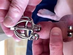 put on a birdy cage tranny party asian solid urethral tube