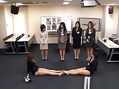 Fancy Japanese babes stripping stockings