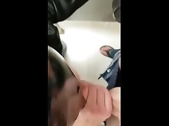 cumshot restroom