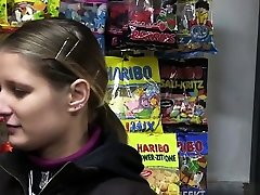 Racy busty blonde teen Jenny N prepares for blowjob
