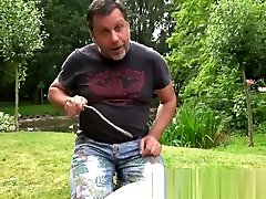 Beauty teen lesbian ona zee gets fucked outside by an old dude