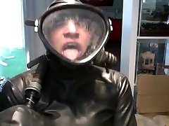 rubber diver crossdresser enjoys bc game