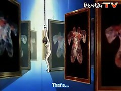 Chained hentai babe gets fucked in a cellar