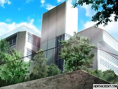 Hentai girl in leash gets her pussy and ass toyed
