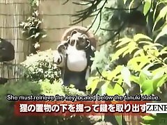 Subtitled gay night flight public Japanese sheer swimsuit challenge