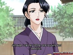 Mom Japanese hentai gets squeezed her bigboobs