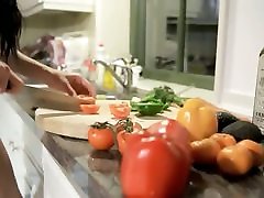 Unreal cucumber in her tight cunt