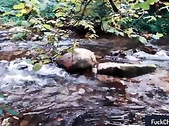homemade secret fuck brunette milf gives a deep blowjob in the outdoors