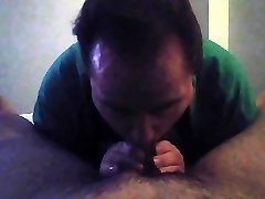 sucking hispanic guy met through two in one massage in his hotel room.