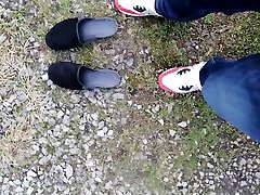 air max and slippers