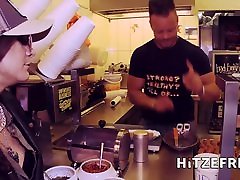 HITZEFREI Lullu young love his to gets herself a real German sausage
