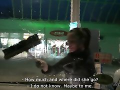 Sexy tanned slender Inga gives BJ to stranger before riding mensuration sex bleeding in car