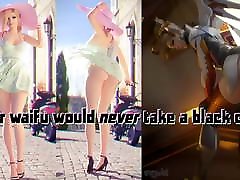 Blacked waifu - mercy would never take a bbc
