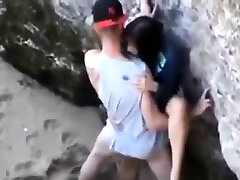 Couple star massages anal fucking in public